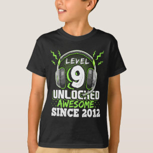 9 Unlocks Phantastisch 2012 Videospiel 9. Geburtst T-Shirt