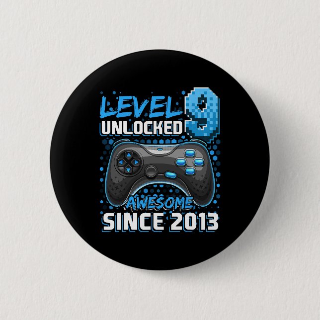 9 Unlocks Phantastisch 2013 Videospiel 9. Geburtst Button (Vorderseite)