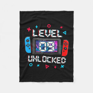 9 Unverriegelter Gamer 9. Geburtstag Geschenk Vide Fleecedecke