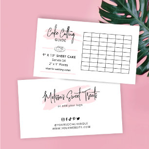 9" x 13" Blatt Cake Cutting Guide Hochzeitsabschni Begleitkarte