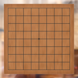 9 x 9 Goban Brown Wood anpassbarer Hintergrund Dec Fensteraufkleber