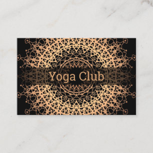 9. Yoga-Center, Yoga, Sport, Golden mandala Visitenkarte