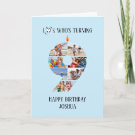 9e anniversaire Carte photo