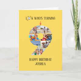 9e anniversaire Carte photo