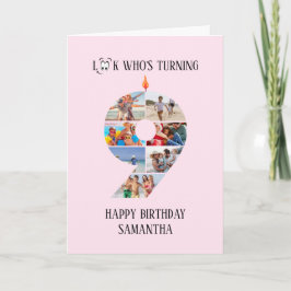 9e anniversaire Carte photo