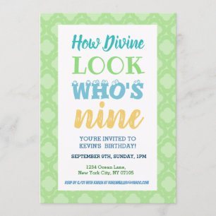 9e anniversaire Invitation Sayings