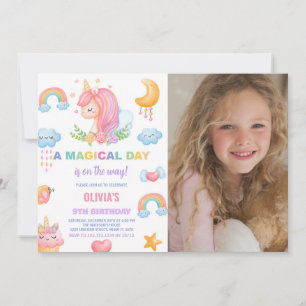 9e anniversaire Unicorn Anniversaire Invitations a
