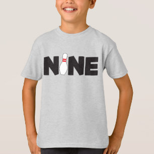9e Bowling Anniversaire T-Shirt Enfants Âge neuf