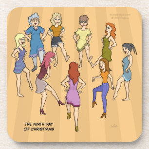 9ème Jour des dessous de verre de Noël (9 dames
