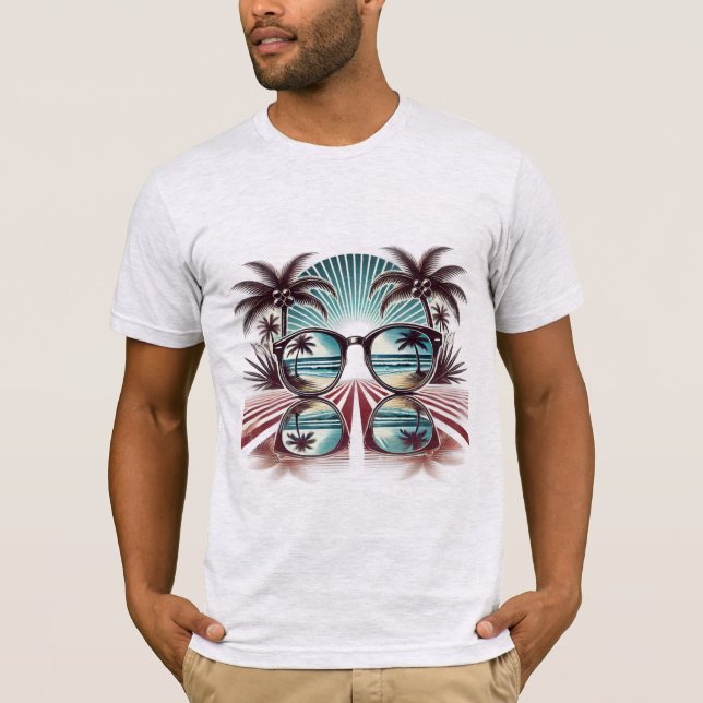 9os Vintage Sonnenbrille Sommer T-Shirt (Vorderseite)