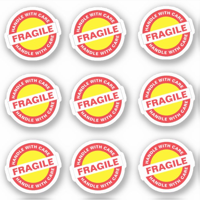 9PCS Ecommerce Fragile Stickers Aufkleber (Vorderseite)
