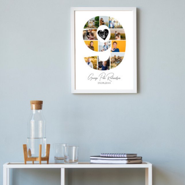 9th Birthday Photo Collage Poster Keepsake (Von Creator hochgeladen)