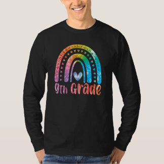 9th Grade Tie Dye Rainbow First Day Of Schoo Back  T-Shirt