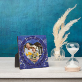 9th Wedding Anniversary Lapis Lazuli Frame Fotoplatte