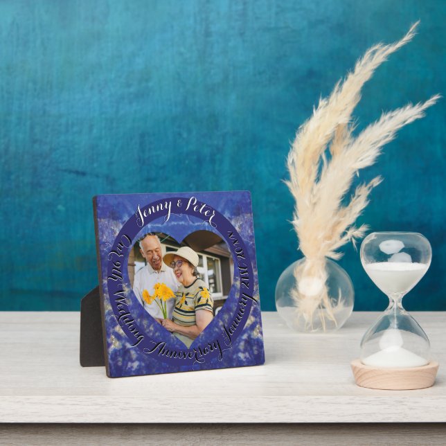 9th Wedding Anniversary Lapis Lazuli Frame Fotoplatte (InSitu)