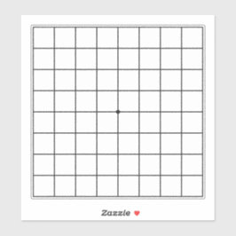 9x9 Goban für Puzzles & Games Transparent 8"x8" Aufkleber