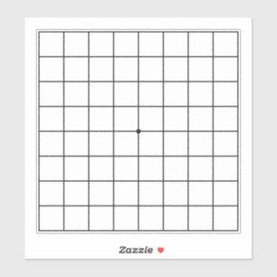9x9 Goban für Puzzles & Games Transparent 8"x8" Aufkleber
