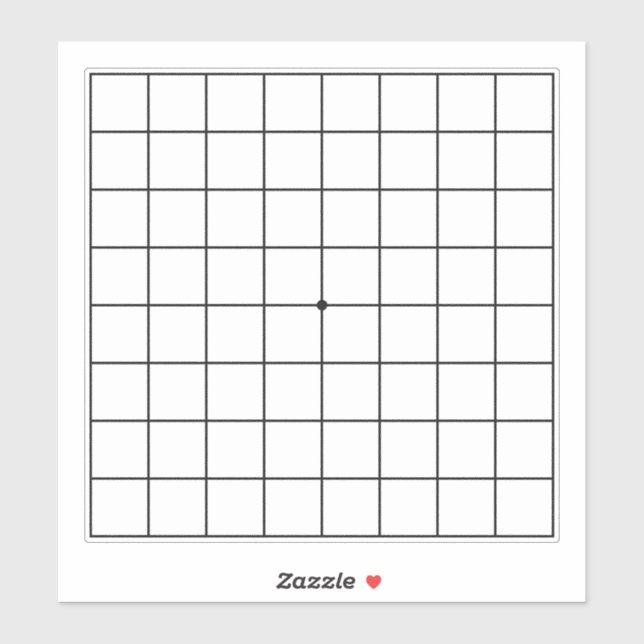 9x9 Goban für Puzzles & Games Transparent 8"x8" Aufkleber (Blatt)