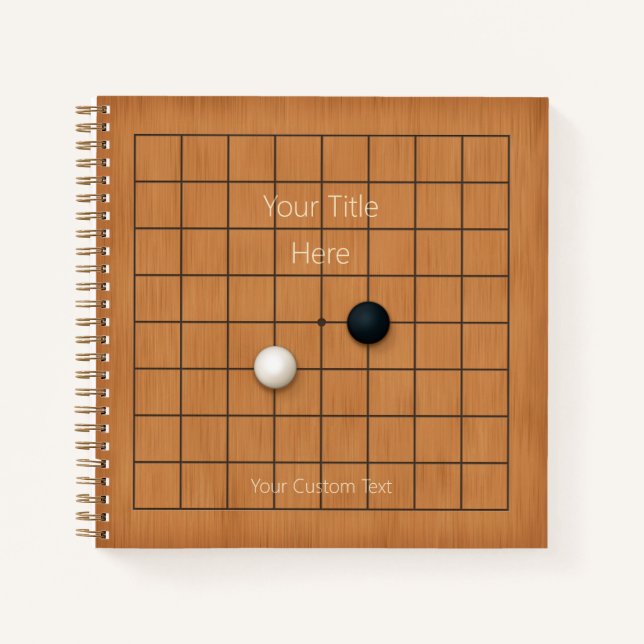 9x9 Goban mit benutzerdefiniertem Game Board (3) Notizbuch (Vorderseite)