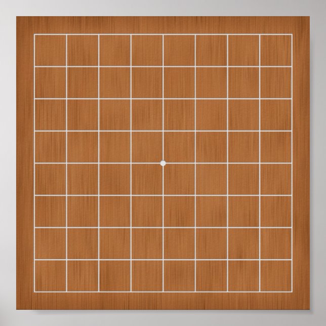 9x9 Goban mit White Lines Gameboard oder Decoupage Poster (Vorne)