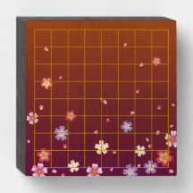 9x9 Kirschblüten 75% Maßstab Go Board (Gold) Holz