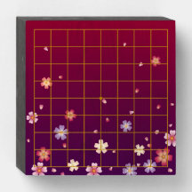 9x9 Kirschblüten im Maßstab 75% Go Board (rot)