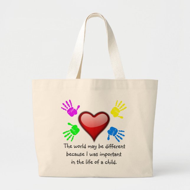 A0001 Ich habe das Leben verändert.Bag.1 Jumbo Stoffbeutel (Vorne)