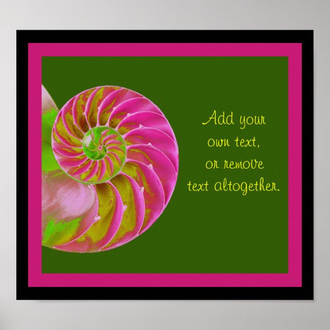 A001 Chambered Nautilus - Anpassbares Poster (Vorne)
