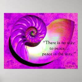 A07 Nautilus Muschel Peace Inspiration Poster