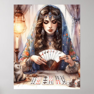 *~* A100 9 Psychische Sinti und Roma Boho Frau Poster