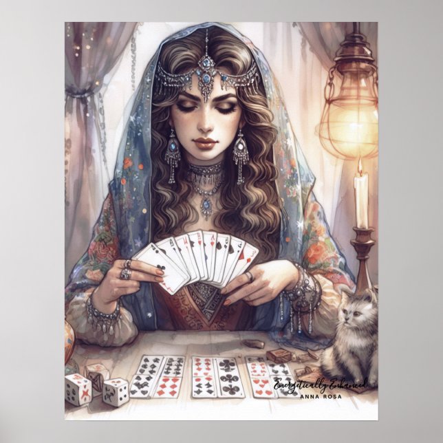 *~* A100 Psychische Boho Sinti und Roma Card Reade Poster (Vorne)