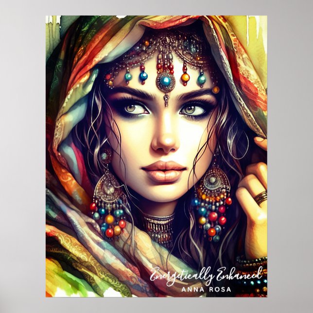 *~* A100 Psychische Boho Sinti und Roma Fortune Te Poster (Vorne)