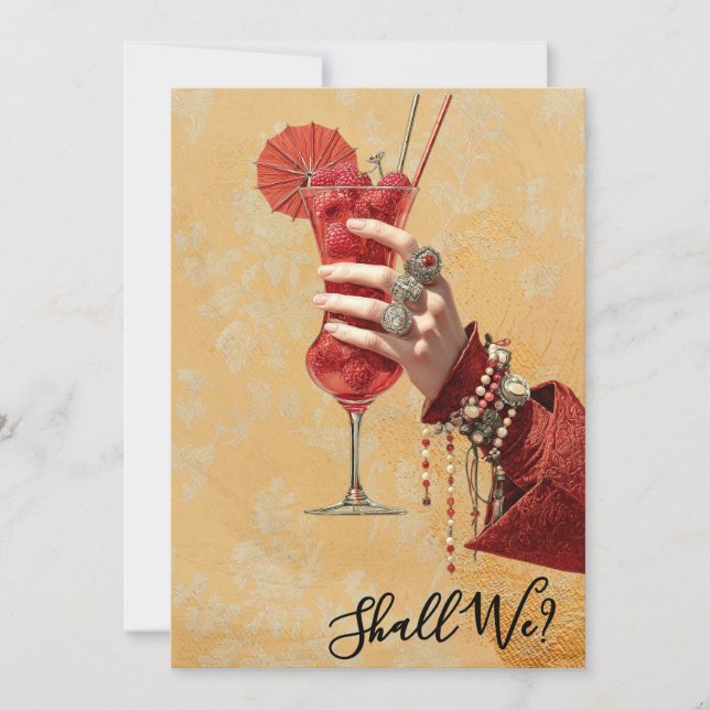 *~* A101 16 Verziert Cocktail FOTO BACHELORETTE Einladung (Vorderseite)