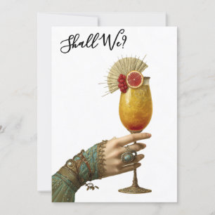 *~* A101 24 Verziert Cocktail FOTO BACHELORETTE Einladung