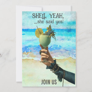 *~*  A101 Beach Cocktail 2 FOTO JUNGGESELLINNEN-AB Einladung