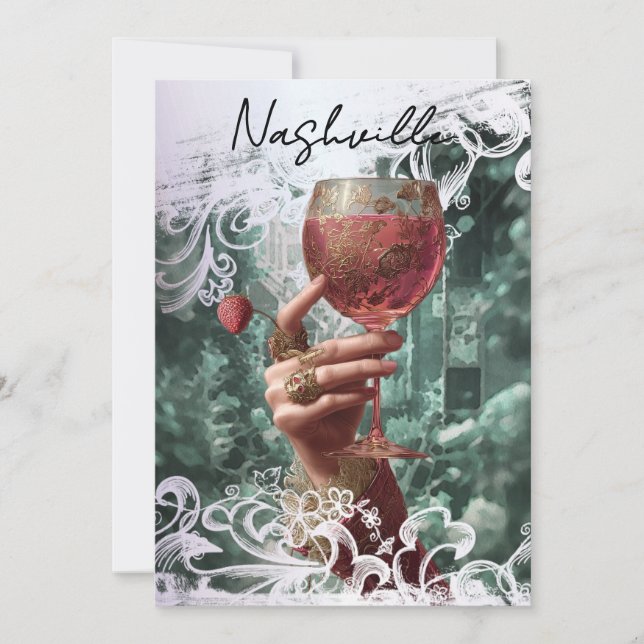 *~* A101FOTO Cocktail Nashville BACHELORETTE 30 Einladung (Vorderseite)