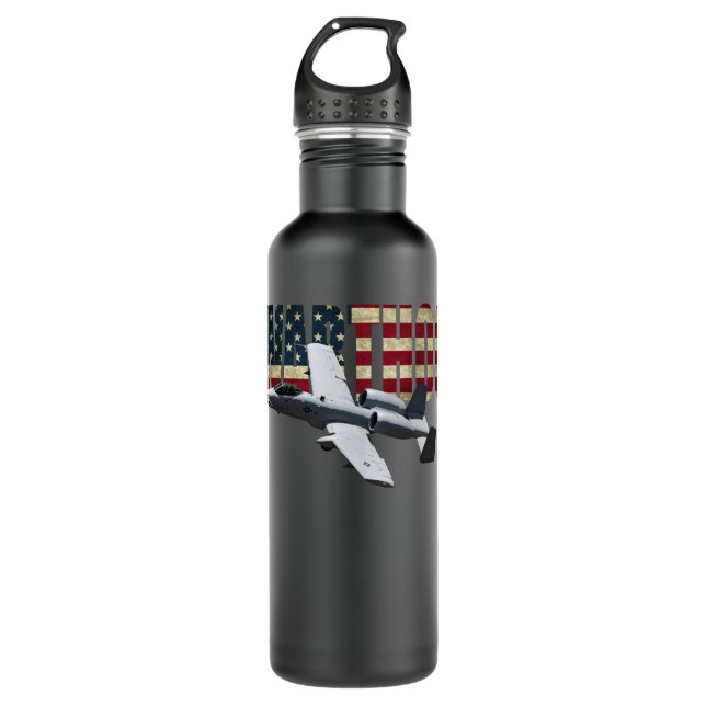 A10 A-10 Thunderbolt Warthog Brrt Shark mouth Edelstahlflasche (Vorderseite)