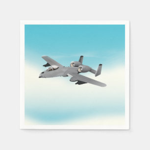 A10-Militärflugzeug-Illustration Serviette