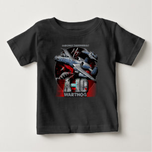 A10 Warthog Fairchild Thunderbolzen USAF Kampfflug Baby T-shirt