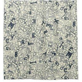 A1B2C3-Elfenbein Duschvorhang