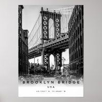 A3 Brooklyn Bridge USA Coordinated Poster