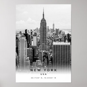 A3 New York USA Coordinated Poster