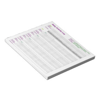 A5 Baby-Activity-Log Notizblock