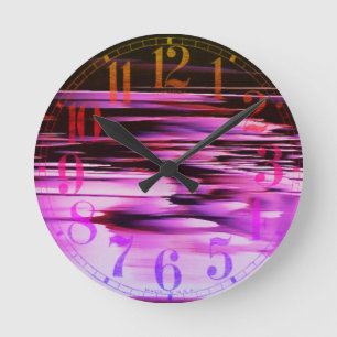 A60 Glitch Photo No. 001 Round Clock Runde Wanduhr