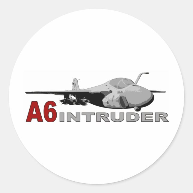 A6 Intruder Runder Aufkleber (Vorderseite)