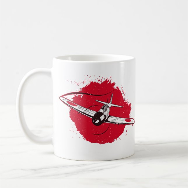 A6M Zero | World War 2 Japanese Plane Retr Kaffeetasse (Links)