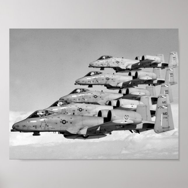 A-10 Kriegshäuser, die in Formation fliegen Poster (Vorne)