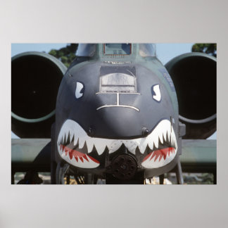 A-10_Thunderbolzen_II_Shark_Face Poster