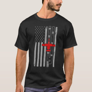 A-10 Warthog Flugzeug American Flag Runway A10 Thu T-Shirt