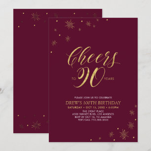 À 90 ans, santé ! Invitation pour les 90 ans